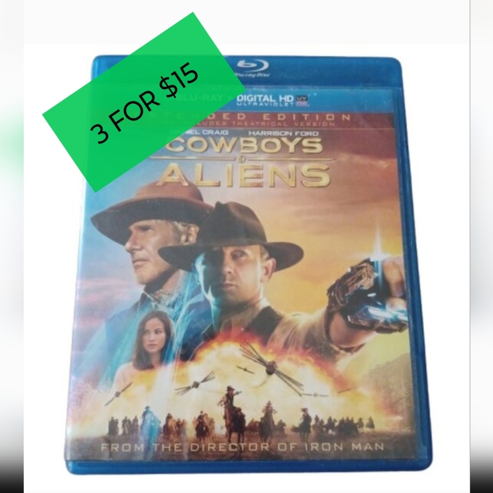 COWBOYS & ALIENS Blu-Ray Extended Edition DVD Movie Action Western Adventure